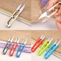 1Pcs Trimming Sewing Scissors Stainless Steel U Shape Tailor Clippers DIY Yarn Tailor Cross Stitch Craft Home Embroidery Tool