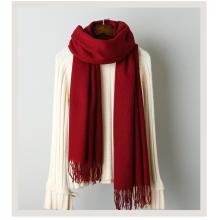 Cashmere solid color scarf knitted tassel shawl