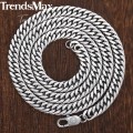 Trendsmax Rombo Link Men's Necklace Chain Stainless Steel Silver Color Tone 7/9/12/15mm KKNM163