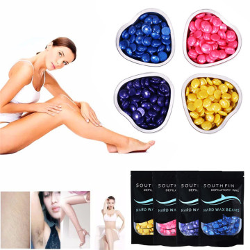 New Pearly-lustre Depilatory Wax Pellet Hard Wax Beans For Men Women Hair natural Removal No Strip Hard Wax Beads 100g Paperless