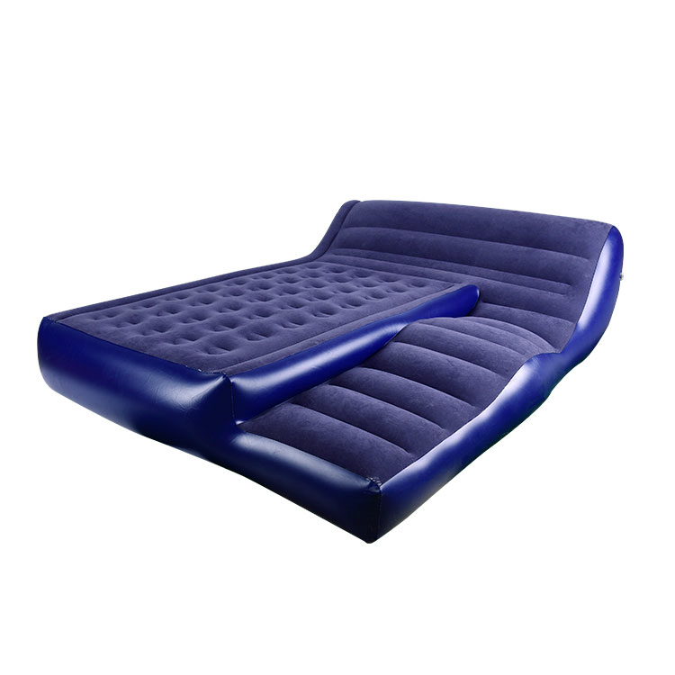 Customization blue 2in1 inflatable air bed sofa bed