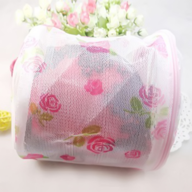 1Pc Floral Color Clothes Washing Machine Laundry Bags Washing Hosiery Saver Protect Women Bra Mesh Net Wash Bag Zipper Basket
