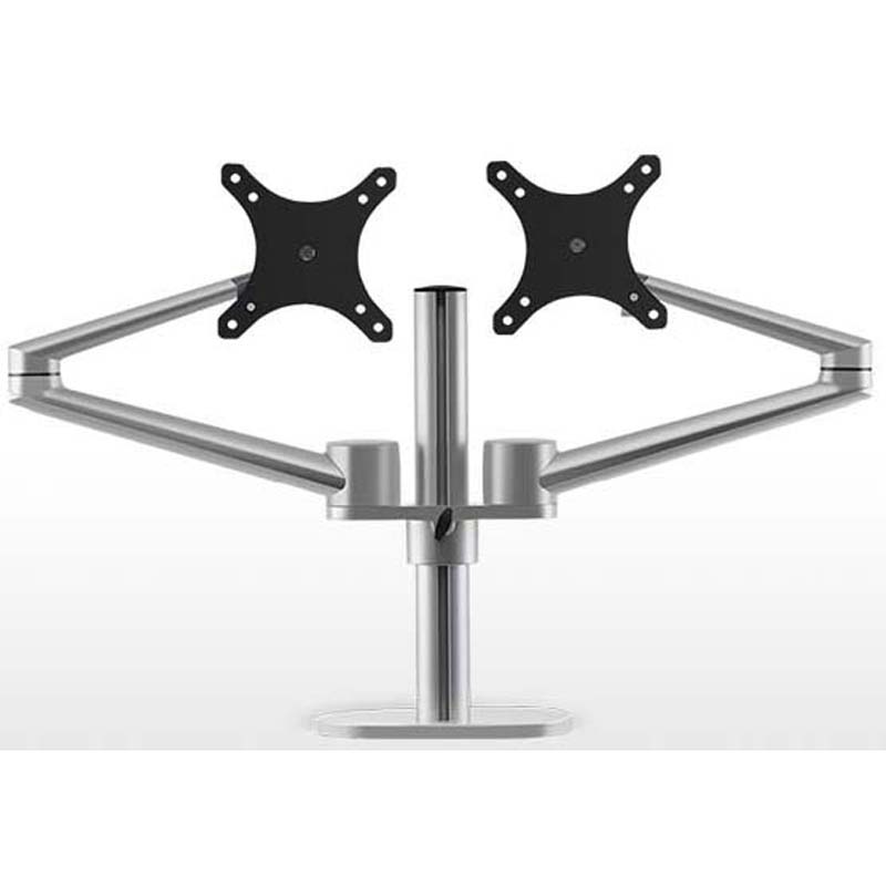 2018 new OL-2 Aluminum Height Adjust 17-32" Dual Screen Monitor Holder Arm Full Motion Monitor Bracket Desktop Stand TV Mount