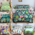 Hight Quality 3D Cactus Print Pattern Bedding Set 2/3 Pcs Quilt Cover + Pillowcase for Twin Queen King Size