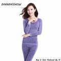 [DINGDNSHOW] Lace Thermal Underwear Sexy Ladies Clothes Winter Seamless Warm Intimates Print Long Johns Women Shaped 2 Sets