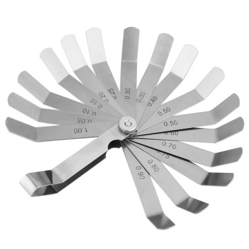 0.05-1.00mm Measuring Range Stainless Steel Curved Feeler Gauge Ruler Welding Inspection Tool Feeler Measuring Tool