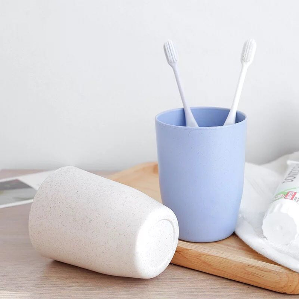 Home Bathroom accessories Toothbrush cup Travel Mug Office Coffee Tea Water Bottle Plastic Simple 300ml Couple Toothbrush Cup