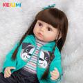 Cartoon Tan Skin Reborn Baby Dolls Toy 55 CM KEIUMI Full Silicone Toddler Boneca Newborn Doll DIY Toys Kids Birthday XMAS Gift