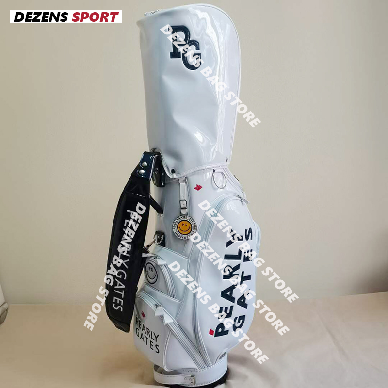 DEZENS NEW PU Waterproof White/Blue/Red Golf Bag High Quality PU Leather Full Men Women Clubs Set Standard Golf Bags