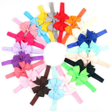 10PCS Toddler Baby Girl Infant Cute Bow Soft Elastic Headband Random Color Headwear