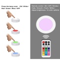 Dimmable RGB LED Lights Kitchen Lamp Touch Sensor Wardrobe/Closet/Cabinet Night Light Puck Light with Remote Controller 12 Color