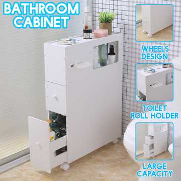 Bathroom Vanity Floor Standing Bathroom Storage Cabinet Washbasin Shower Corner Shelf Plants Sundries Slide Out Storage Racks