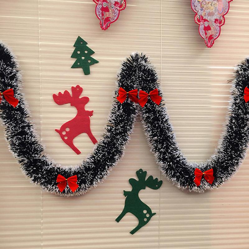 1 Pc Colorful Garland Artificial Christmas Tree Decoration White Black Dark Green Tinsel Christmas Party Supplies