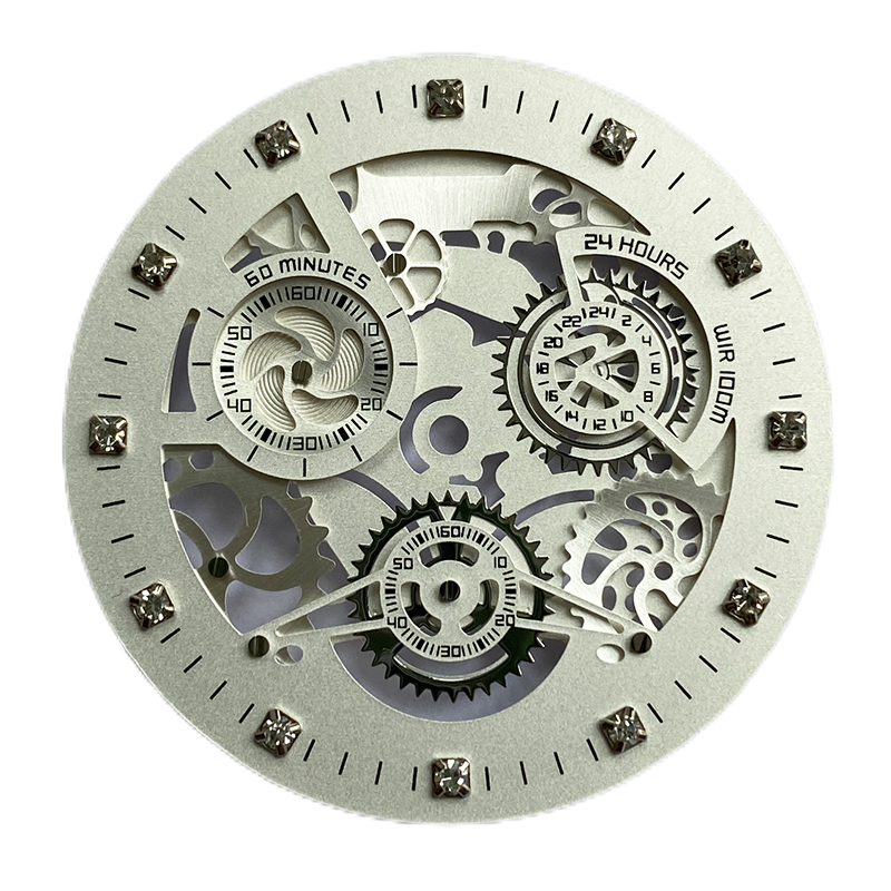 Sport watch dial in 3 subdials