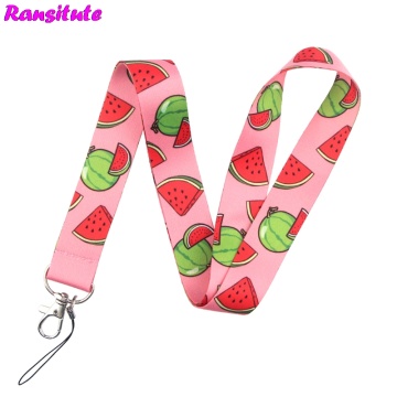 Watermelon Neckband Lanyard Key ID Card Gym Mobile Phone Strap USB Badge Holder DIY multi-function Mobile Phone Decoration R636