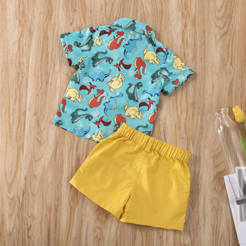 2PCS Toddler Kids Baby Boy Gentleman Shirt Tops+Pants Shorts Clothes Outfits Set