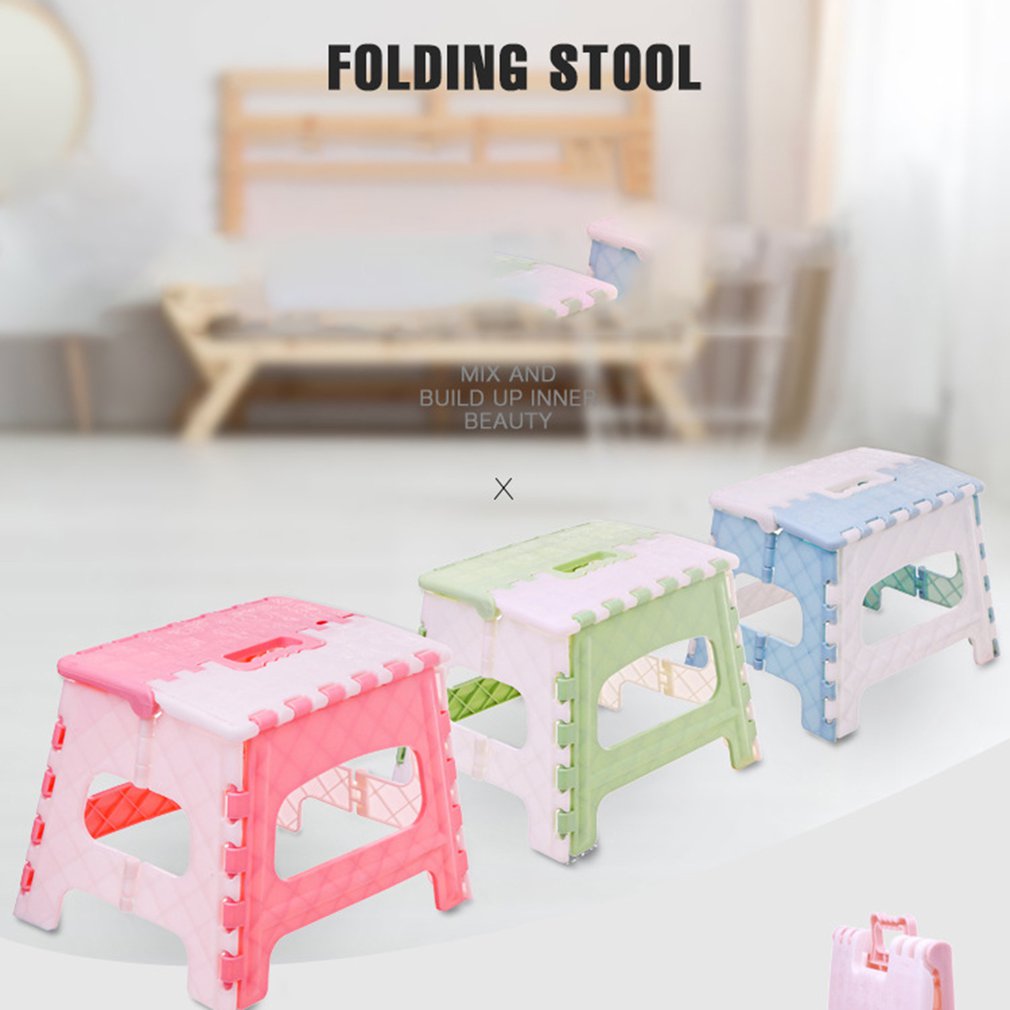 Folding Step Stool Lightweight Step Stool Mini Cartoon Safe Stool for Kitchen Bathroom Bedroom Kids or Adults