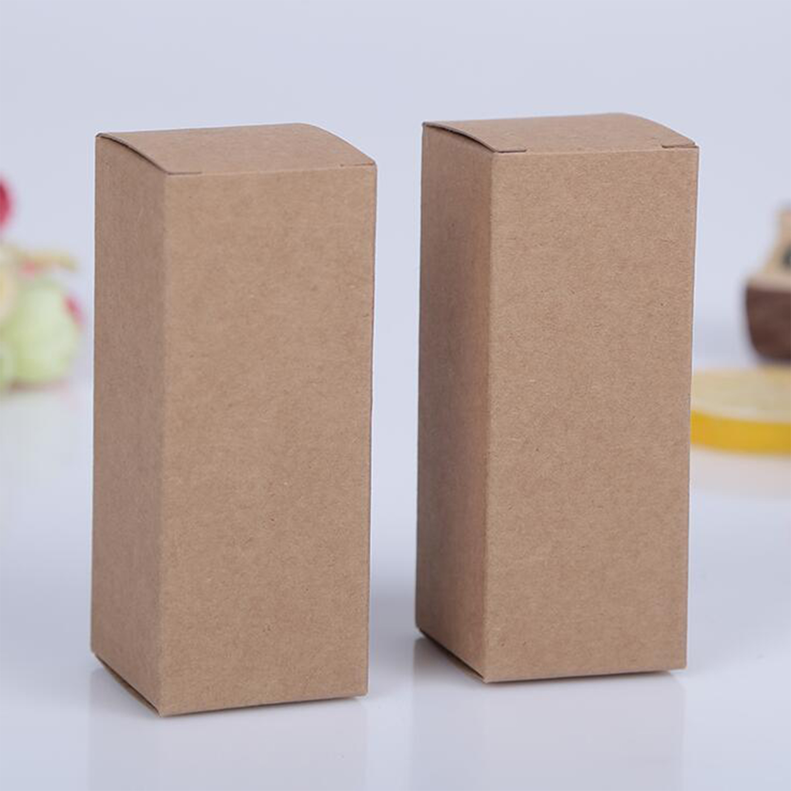 10ml/15ml/20ml/30ml/50ml/100ml Black White Kraft Paper Box for Lipstick Essential Oil Perfume Sprays sample party favor box 50pc