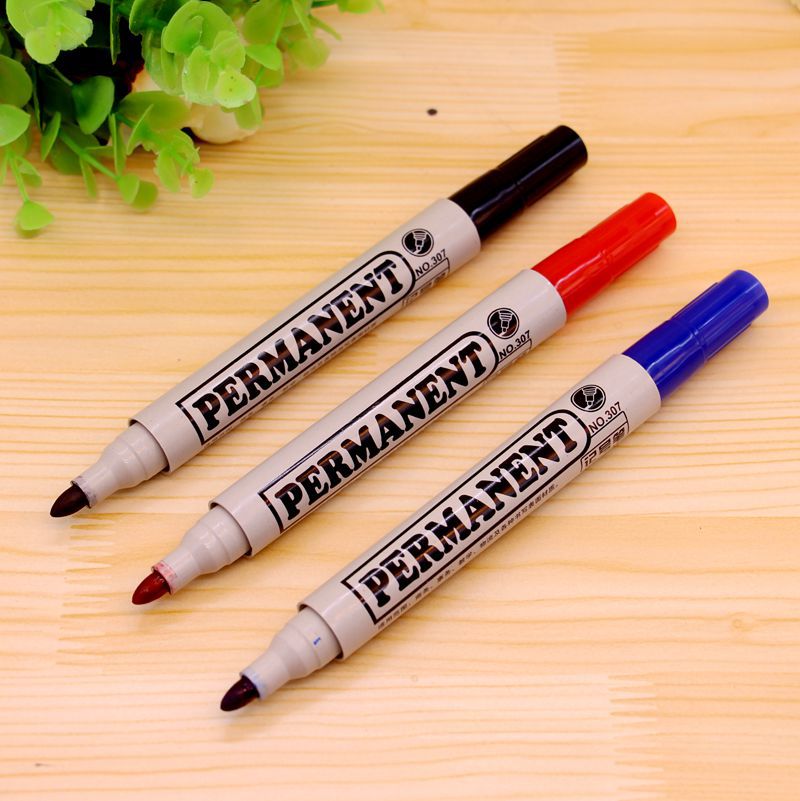 1 Pcs Round Toe Permanent Marker for Paper Plastic Metal Glass for Office Industrial Paint Writing