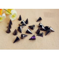 50pcs/Set 7x10mm Silver Cone Studs and Spikes for Clothes Screwback DIY Craft Cool Punk Garment Rivets for Leather /Bag/Shoes