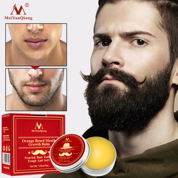 Orange Beard Growth Balm Beard Care Cream Promote Hair and Eyebrow Growth Moisturizing Hair Loss Balm Cream 30g
