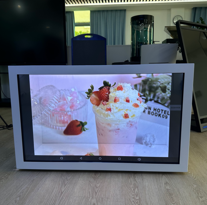 LED backlighting system inside a transparent display box for optimal product illumination