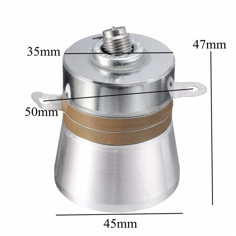 1Pcs 60W 40KHz High Conversion Efficiency Ultrasonic Piezoelectric Transducer Cleaner High Performance Acoustic Components