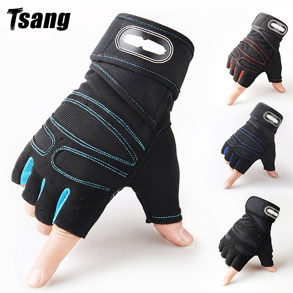 Tsang Fitness Gloves Gym Weight Lifting Gloves Body Building Training Sports Exercise Sport Workout Glove for Men Women M/L/XL