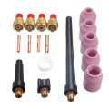 Hot Sale 17 pcs TIG Welding Torch Gas Lens Accessory Full Kit Set for WP9/20/25 Series 0.040"-1/8" Welders Tool Wholesale