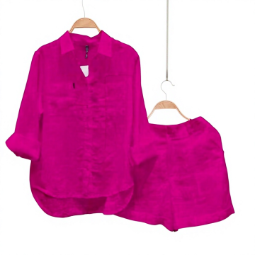 Spring Summer Plus-Size 2 Piece Long-Sleeve Polyester