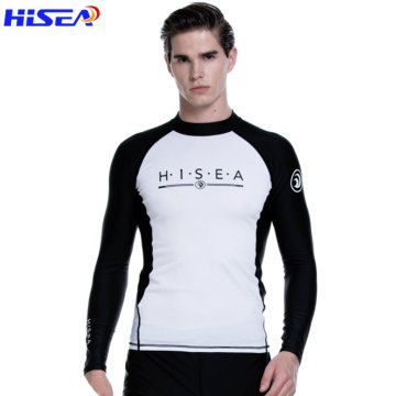 Hisea Men's Rash Guard Shirt Long Sleeve UV Protect Swimming Tops Lycra Quick Dry Swimwaer Srufing Water Sport T-Shirt Clothing