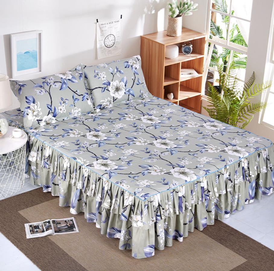 1Pc Bed Skirt Cotton Thickening Bed Sheets Bedding Bedspreads Pillowcases Bed Sheet Size Sheets ( Without Pillowcase ) F0032