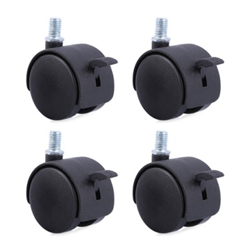 4pcs/set 1.5/2in 8/10mm Nylon Casters Silent Universal Wheel Office Chair Mute Wheels Swivel Chair Replacement Casters
