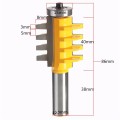 Drillpro Reversible Finger Joint Glue Joint Router Bit - 1/2" Shank Wood Cutter