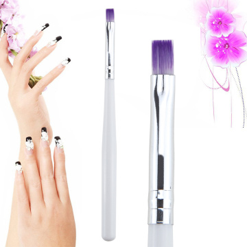 1PCS UV Gel Drawing Painting Pen White Handle Drawing Pen Manicure Tool DIY Tool Gradient Purple Brush Nail Paint Brush кисти