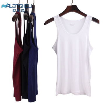 ALANSHOW 4pcs/lot Men's Tank Top Fashion summer style Sleeveless Undershirts Male Bodybuilding Tank Top Casual Modal Vest Tops