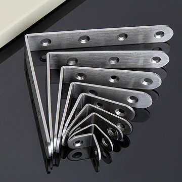 10Ppcs/set Stainless Steel Angle Corner Brackets Fasteners Protector Size Corner Stand Supporting Furniture Hardware