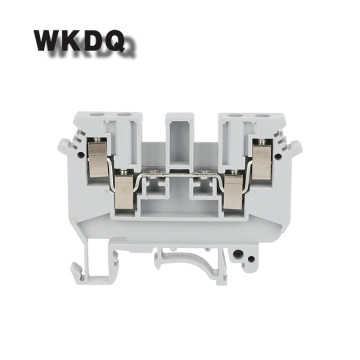 10pcs UDK-4 Two In Two Out Multi-Conductor Screw Terminal Block For Din Rail Connector UDK4