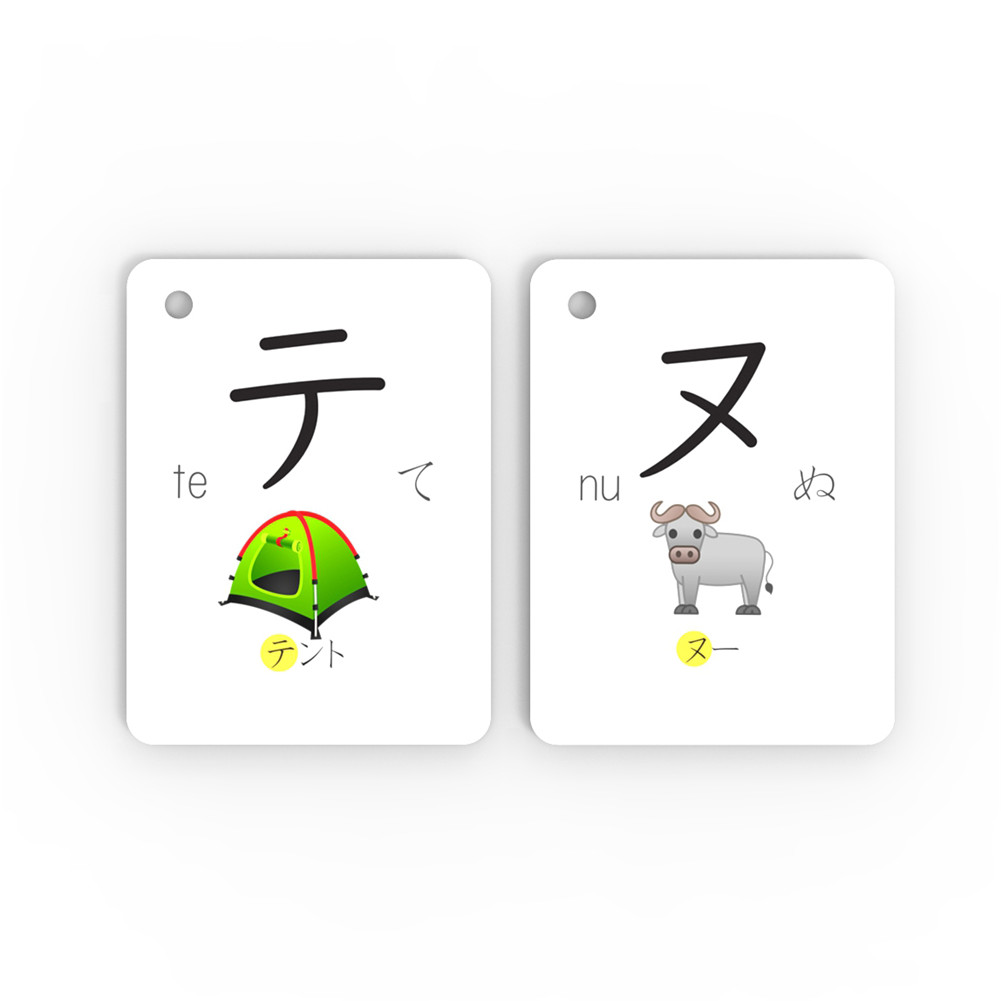 Japanese Language Hiragana Katakana Syllabary Gojūon Learning Card Pocket Flash Learn Education teaching Toys Card Book for Kid