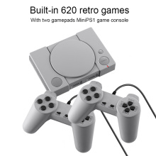 Mini TV Game Case 8 Bit Retro Video Game Console With Two Gamepad Built-In 620 Games Handheld Gaming Player For PS1