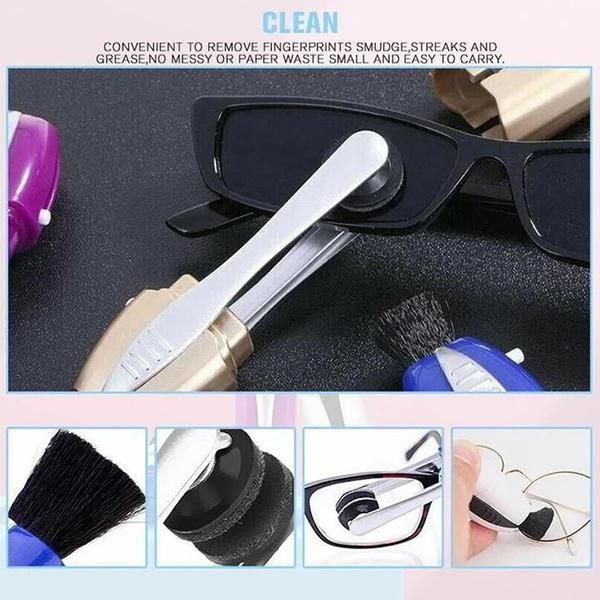 Eyeglass Cleaner Mini Eyeglass Cleaning Tools Portable Eyeglass Brush Sunglass Cleaner Brush For Eyes Creative Eyeglass Cleaning