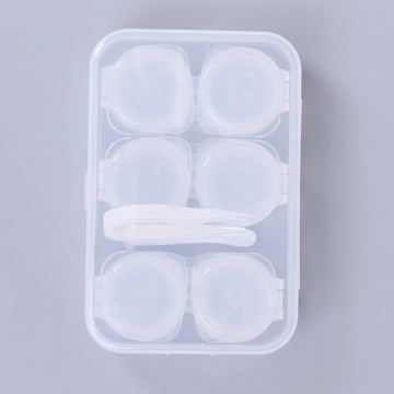 1set Portable Contact Lens Case Myopia Glasses Mate Box Cosmetic Contact Storage Box For Women Travel Mini Kit