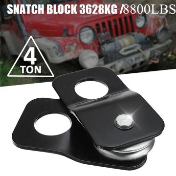 4 Ton Metal Heavy Duty Vehicle Recovery Winch Pulley Snatch Block for ATV UTV ATV Parts Accessories