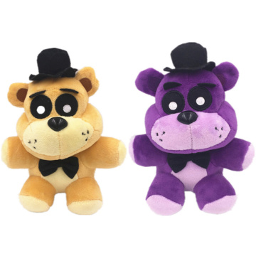 2pcs/lot 18cm FNAF Freddy Bear Plush Toys Five Nights At Freddy's Freddy Fazbear Plush Toy Doll Soft Stuffed Toys Gifts for Kids