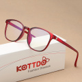 KOTTDO Retro Mens Glasses Frame Fashion Computer Eyeglasses Frame Women Anti-blue Light Transparent Clear Pink Plastic Frame