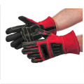 PVC Coated full finger men working anti-shock gloves