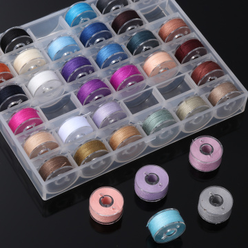 72PCs Sewing Thread Set with Plastic DIY Bobbins Spools Sewing Machine Spools Case for Sewing Machine Needle Scissors Ruler