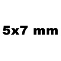 5x7 mm
