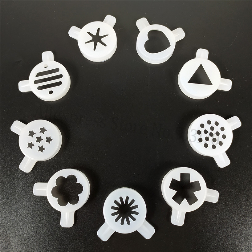Modeling Caps Spare Parts Of Soft Serve Ice Cream Machine 9 In 1 Moulding Lids Nozzle Accessories 29mm Inner Diameter