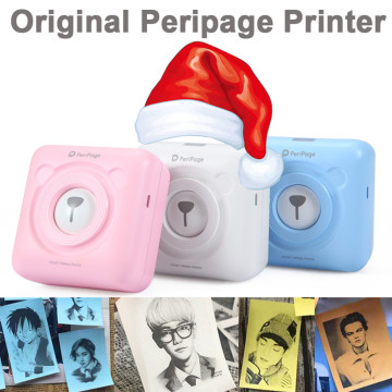 Portable Bluetooth Photo Picture Printer 58mm Mini Wireless Connection Pocket Peripage Printer For Children Kids Christmas Gifts